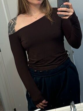 Garage Asymmetric Long Sleeve Top